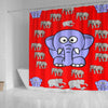 BigProStore Elephant Print Shower Curtains Elephant Small Bathroom Decor Ideas Shower Curtain