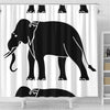 BigProStore Elephant Bathroom Decor Siamese Elephant Bathroom Curtains Shower Curtain / Small (165x180cm | 65x72in) Shower Curtain