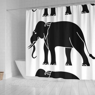 BigProStore Elephant Bathroom Decor Siamese Elephant Bathroom Curtains Shower Curtain