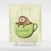 BigProStore Sloth Bathroom Shower Curtains Sloffee Home Bath Decor Sloth Gift Sloth Shower Curtain / Small (165x180cm | 65x72in) Sloth Shower Curtain