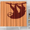 BigProStore Sloth Bathroom Decor Ideas Sloth Silhouette Bathroom Wall Decor Ideas Sloth Gift Sloth Shower Curtain / Small (165x180cm | 65x72in) Sloth Shower Curtain
