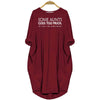 BigProStore Some Aunts Cuss Too Much It's Me I Am Some Aunts Womens Pocket Dress BPS51284 Red / S Women Dress