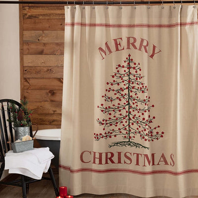 BigProStore Christmas Tree Shower Curtain Stenciled Christmas Tree Polyester Waterproof Bathroom Accessories 3 Sizes Christmas Shower Curtain / Small (165x180cm | 65x72in) Christmas Shower Curtain