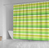 BigProStore Bathroom Curtain Stripes Lime Theme Shower Curtain Home Bath Decor Lemon Shower Curtain