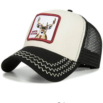 Summer Fashion Mesh Baseball Cap Cool Animals Embroidery Trucker Hat