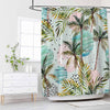 BigProStore Palm Print Shower Curtain Summer Tropical Palm Tree Polyester Water Proof Material Bathroom Accessories 3 Sizes Palm Tree Shower Curtain