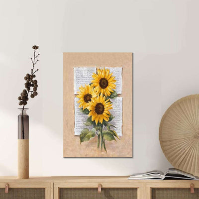 BigProStore Sunflower Canvas Art Sun Caress Canvas For The Wall Canvas / 16" x 24" Canvas