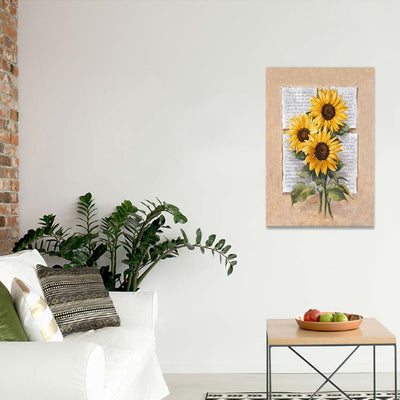 BigProStore Sunflower Canvas Art Sun Caress Canvas For The Wall Canvas / 24" x 36" Canvas