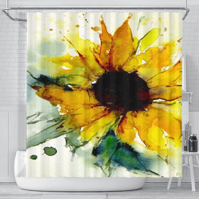 BigProStore Sunny Flower Shower Curtains Sun Fantasy Fabric Bath Bathroom Sunflower Shower Curtain