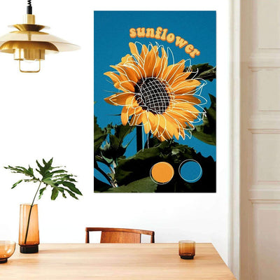 BigProStore Sunflower Canvas And Prints Sunflower Spectacle Room Decor Canvas