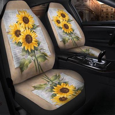 BigProStore Sunflower Seat Covers Sunflower Spectacle Best Car Seat Covers Universal Fit (Set of 2 Car Seat Covers Car Seat Cover