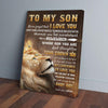 BigProStore Custom Canvas Prints To My Son Never Forget That I Love You Ummi Lion Vertical Canvas Wall Art Beautiful Wall Hanging 16" x 24" Canvas
