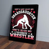 BigProStore Canvas Prints She'S Not Just My Granddaughter Wrestling Vertical Canvas Wall Art Elegant Canvas Room Decor 16" x 24" Canvas