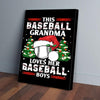 BigProStore Custom Canvas Prints This Baseball Grandma Loves Her Baseball Boys Christmas Vertical Canvas Wall Art Delightful Digital Prints 16" x 24" Canvas
