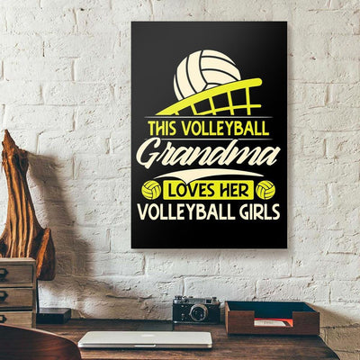 BigProStore Canvas Art Prints This Volleyball Grandma Loves Her Volleyball Girls Vertical Canvas Wall Art Stunning  Wall Decor At Home 12" x 18" Canvas