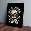 BigProStore Canvas Prints Im A Darts Grandpa Just Like A Normal Dad But Much Cooler Skull Vertical Canvas Wall Art Glamorous Wall Art Designs 16" x 24" Canvas