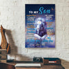 BigProStore Canvas Prints To My Son Sometimes Its Hard To Find Words Lion Gift From Dad Vertical Canvas Wall Art Stunning  Wall Of Art 16" x 24" Canvas