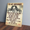 BigProStore Custom Canvas Prints To My Husband When We Get To The End Biker Vertical Canvas Wall Art Pretty Wall Hanging 16" x 24" Canvas