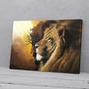 BigProStore Canvas Prints Awesome Lion And Jesus Horizontal Canvas 24" x 16" Canvas