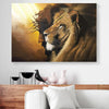 BigProStore Canvas Prints Awesome Lion And Jesus Horizontal Canvas 18" x 12" Canvas