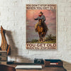 BigProStore Canvas Painting You Dont Stop Riding When You Get Old Horse Horse Verticalcanvas Wall Art Artistic Wall Decals 12" x 18" Canvas