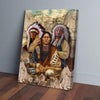 BigProStore Canvas Prints Indigenous Man Native American Verticalcanvas Wall Art Stunning  Wall Of Art 16" x 24" Canvas