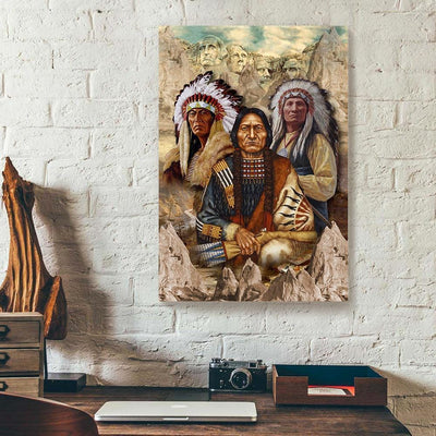 BigProStore Canvas Prints Indigenous Man Native American Verticalcanvas Wall Art Stunning  Wall Of Art 12" x 18" Canvas