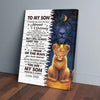 BigProStore Custom Canvas Art To My Son I Closed My Eyes For A Moment Dad Lion Vertical Canvas Wall Art Elegant Canvas Wall Decor 16" x 24" Canvas