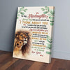 BigProStore Canvas Art Prints To My Stepdaughter Everyday That You Are Not With Me Dad Lion Verticalcanvas Wall Art Delightful Canvas For The Wall 16" x 24" Canvas