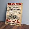 BigProStore Canvas Art Prints To My Son Always Remember To Stay Strong Father An Son Vertical Canvas Wall Art Pretty Bedroom Wall Decor 16" x 24" Canvas