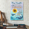 BigProStore Custom Canvas Art To My Daughter I Want You To Believe Deep In Your Heart Dad Dolphin Sunflower Canvas Wall Art Alluring Dorm Room Canvas 12" x 18" Canvas