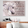BigProStore Canvas Art Prints She Is Clothed With Strength And Dignity Horse Horizontal Canvas Wall Art Attractive Canvas Home Decoration 18" x 12" Canvas