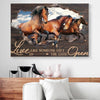 BigProStore Custom Canvas Art Live Like Someone Left The Gate Open Horse Horizontal Canvas Wall Art 18" x 12" Canvas