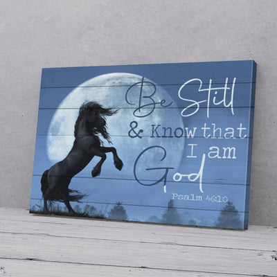 BigProStore Canvas Prints Be Still And Know That I Am God Horse Horizontal Canvas Wall Art Stunning  Canvas Home Decoration 24" x 16" Canvas