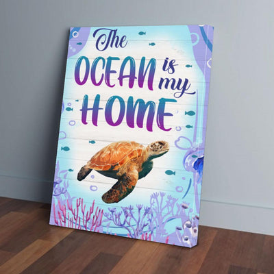 BigProStore Canvas Prints The Ocean Is My Home Turtle Vertical Canvas Wall Art Beautiful Canvas For The Wall 16" x 24" Canvas
