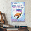 BigProStore Canvas Prints The Ocean Is My Home Turtle Vertical Canvas Wall Art Beautiful Canvas For The Wall 12" x 18" Canvas
