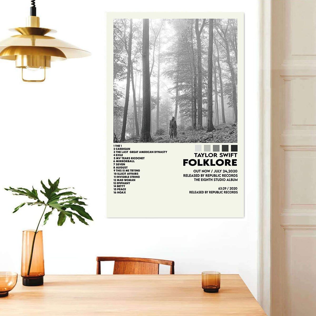 Taylor Poster Swift Folklore Album Canvas Poster Bedroom Decor Sports  Landscape Office Room Decor Gift Unframe:12x18inch(30x45cm)