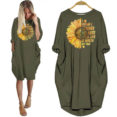 BigProStore Teacher Shirt I Became A Teacher Women Summer Dress Green / S Women Dress