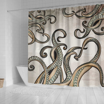 BigProStore Kraken Shower Curtain Sets Tentacles Kraken Sea Monster Shower Curtain Bathroom Curtains Shower Curtain