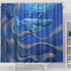 BigProStore Bottlenose Dolphin Bath Decor The Kiss Lucie Funny Shower Curtains Dolphin Shower Curtain / Small (165x180cm | 65x72in) Dolphin Shower Curtain