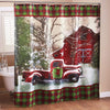 BigProStore Fabric Christmas Shower Curtain The Lakeside Polyester Shower Curtain Waterproof Bathroom Curtain 3 Sizes Christmas Shower Curtain / Small (165x180cm | 65x72in) Christmas Shower Curtain