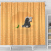 BigProStore Shower Curtains Elephant The Parrot Meets A Stuffed Elephant Bathroom Decor Sets Shower Curtain / Small (165x180cm | 65x72in) Shower Curtain