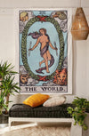 BigProStore Tarot Cards Tapestry The World Hand Made Wall Hanging Tapestries Tarot Tapestry / S (51"x60" / 130x150cm) Tarot Tapestry