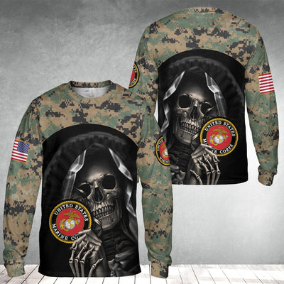 BigProStore USMC Hoodie Mens Womens All Over Print US Marine Corps Shirt Pullover Hooded Sweatshirt BPS521 3D Printed Shirt