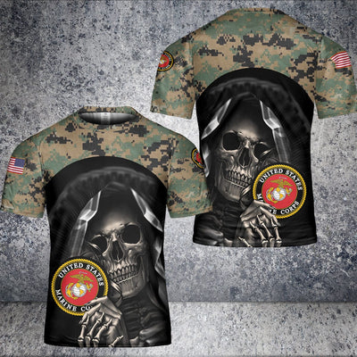 BigProStore USMC Hoodie Mens Womens All Over Print US Marine Corps Shirt Pullover Hooded Sweatshirt BPS521 3D Printed Shirt