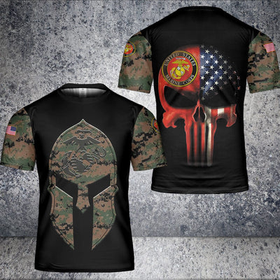 BigProStore USMC Hoodie Mens Womens All Over Print US Marine Corps Shirt Pullover Hooded Sweatshirt BPS907 3D Printed Shirt