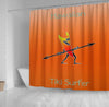 BigProStore Hawaii Shower Curtain Decor Tiki Surfer Red And Yellow Shower Curtain Fantasy Fabric Bath Bathroom Hawaii Shower Curtain