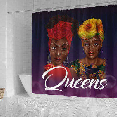 BigProStore Trendy Afro Ladies Queens Black African American Shower Curtains Afrocentric Bathroom Accessories BPS036 Small (165x180cm | 65x72in) Shower Curtain