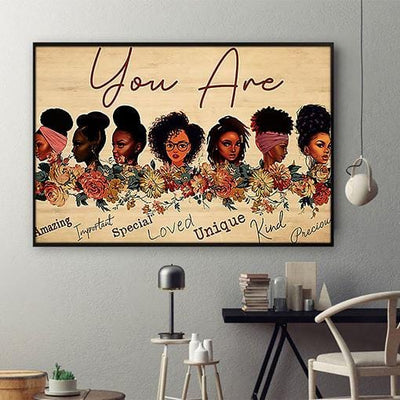 BigProStore Nice African Custom Canvas Trendy Afrocentric Canvas African American Women Black Men Digital Appealing Canvas Wall Art African American Canvas / 12" x 18" African American Canvas