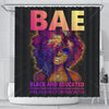 BigProStore Trendy BAE Black And Educated #Blackhistorymonth Black African American Shower Curtains Afro Bathroom Accessories BPS049 Small (165x180cm | 65x72in) Shower Curtain